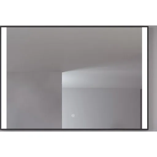 Loevschall Libra spejl med lys, 100x70 cm, sort