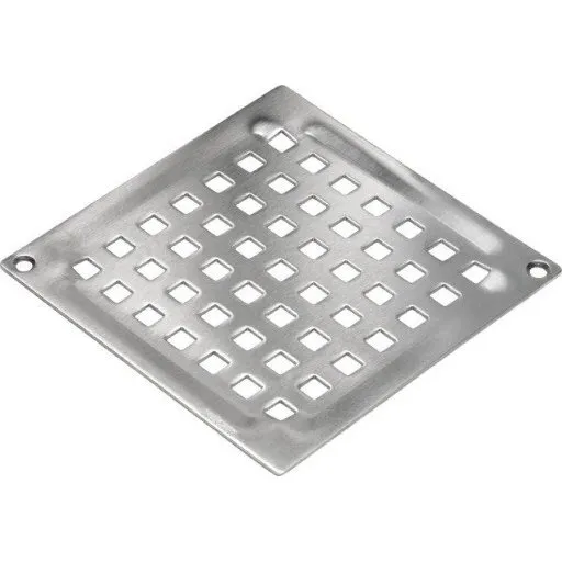 Blücher Square Vienna rist 140x140 mm med skruehul, rustfrit stål