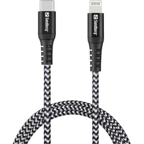 Sandberg Survivor USB-C PD>Lightning 1M, grå