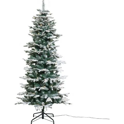 Nordic Winter kunstigt juletræ med lys, 180 cm, sneeffekt