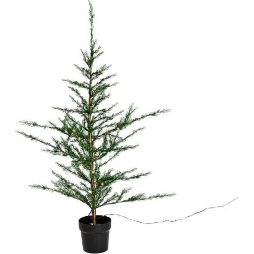 Nordic Winter kunstigt cedertræ med lys 120 cm