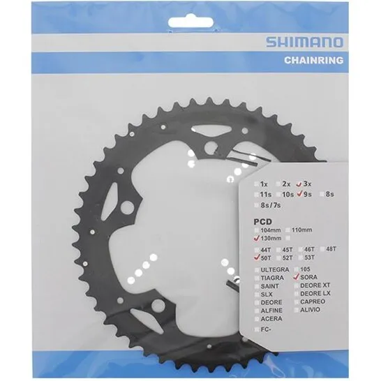 Shimano Sora FC-3503 50T klinge BCD130, sort (9-speed)