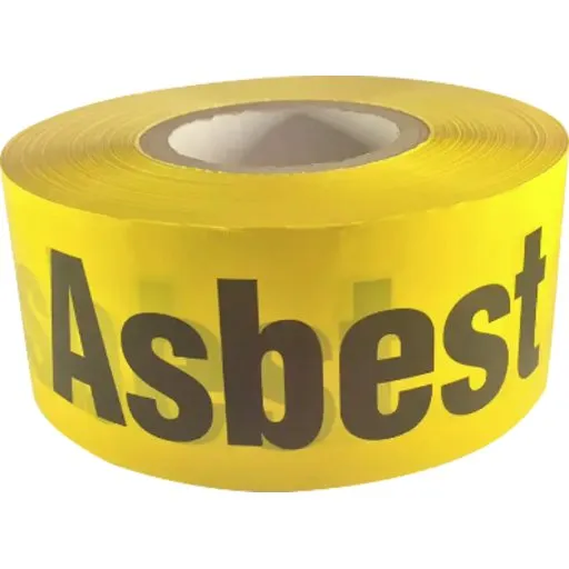 Advarselstape, Asbest, 50 mm, 66 m