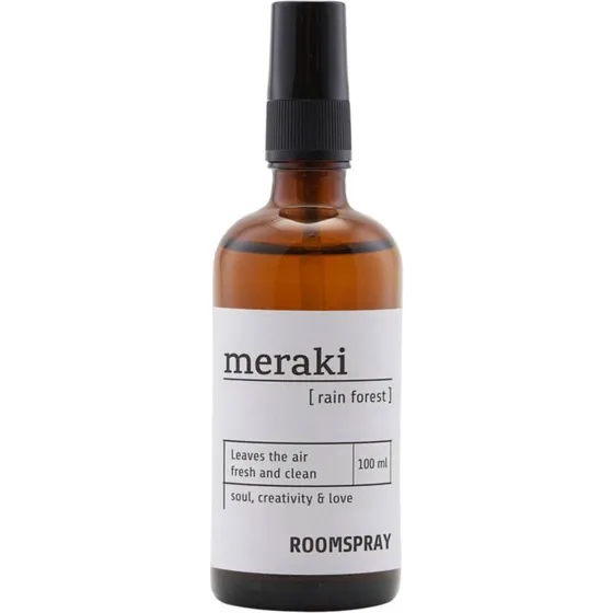 Meraki Roomspray Rain Forest 100 ml – Vandblomster, Mos & Patchouli