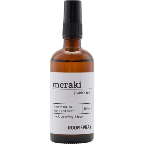 Meraki White Tea Roomspray 100 ml i sort glasflaske