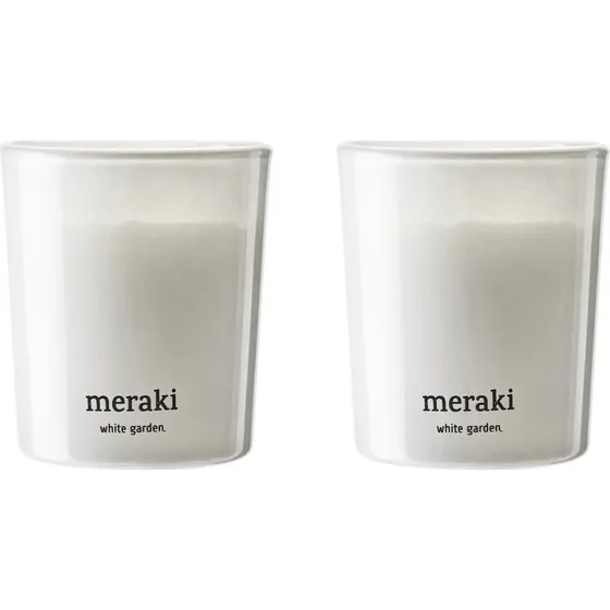 Meraki White Garden Duftlys 2 x 60 gr.