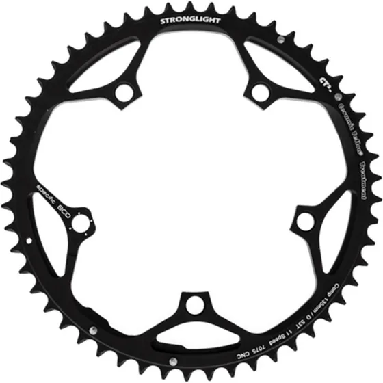 Stronglight Klinge til Campagnolo 53T Ø135 mm 11-speed - Sort