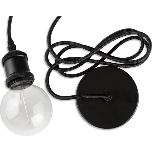 e3light E27 antik fatningssæt, sort
