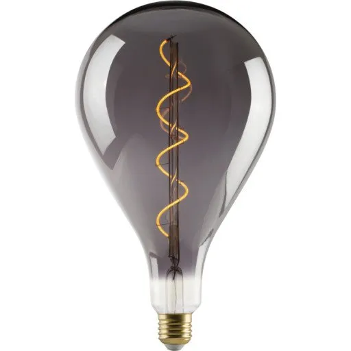 e3light Vintage E27 røgfarvet LED-dråbepære, 2200K, 4W
