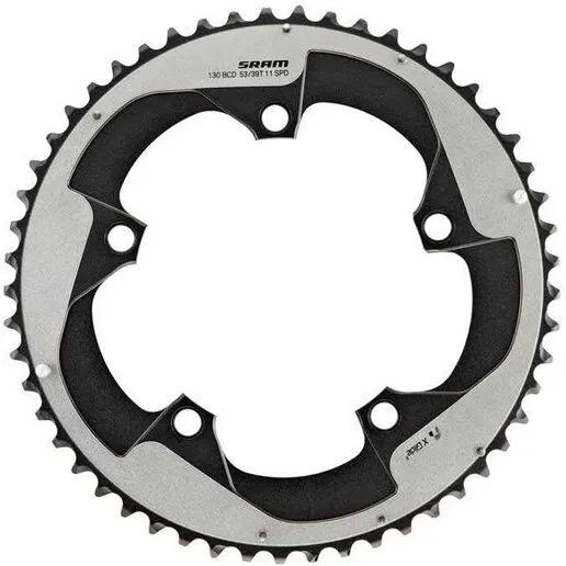 SRAM RED22 X-Glide Yaw B2 52T 110 BCD aluminium, sort