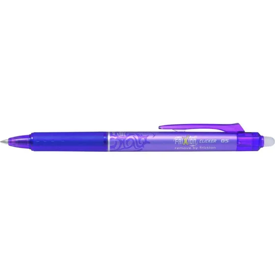 Pilot Frixion Clicker 0,5 mm Lilla – Udviskelig Kuglepen