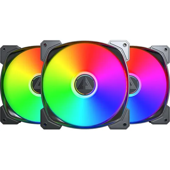 Montech HP140 PWM ARGB 3-pak, 140 mm, Sort