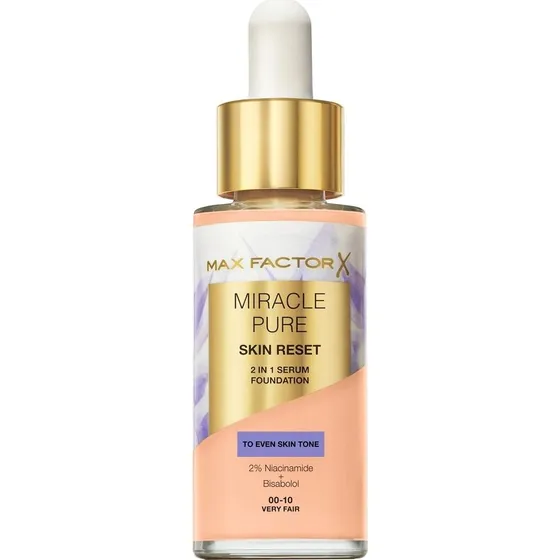 Max Factor Miracle Pure Skin Reset 2in1 Serum Foundation 30 ml - 00-10 Very Fair