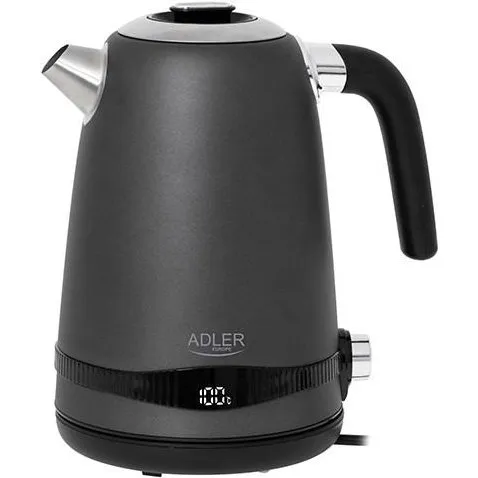 Adler AD 1295 Elkedel 1,7 L Satin Grå med Temperaturstyring