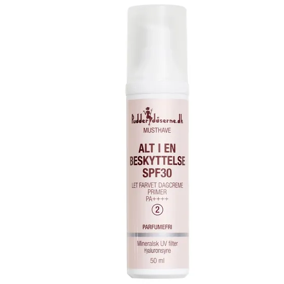 Pudderdåserne Alt i en Beskyttelse SPF30 Farve 2, 50 ml