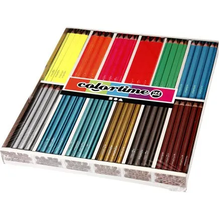 Colortime Farveblyanter, 144 stk., 3 mm, Metallic & Neon, 17,45 cm