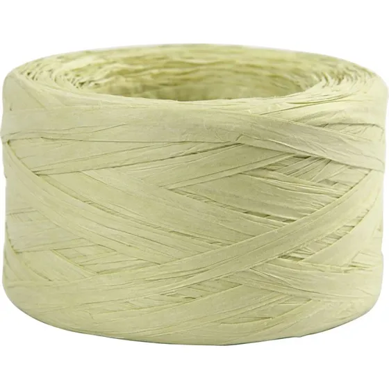 Raffia Papirgarn Lys Grøn 7-8 mm 100 m