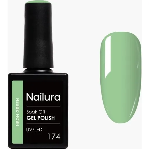 Nailura Gelpolish 174 Neon Grøn 10 ml