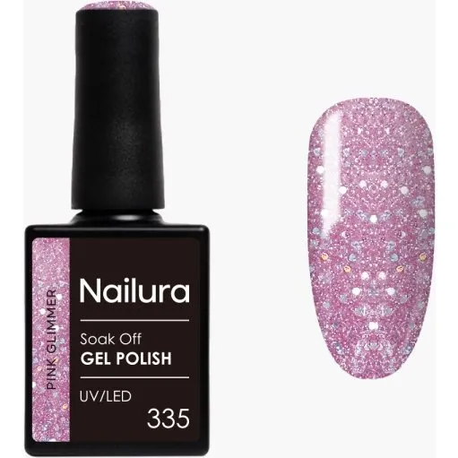 Nailura Gel Polish 335 - Pink Glimmer, 10 ml