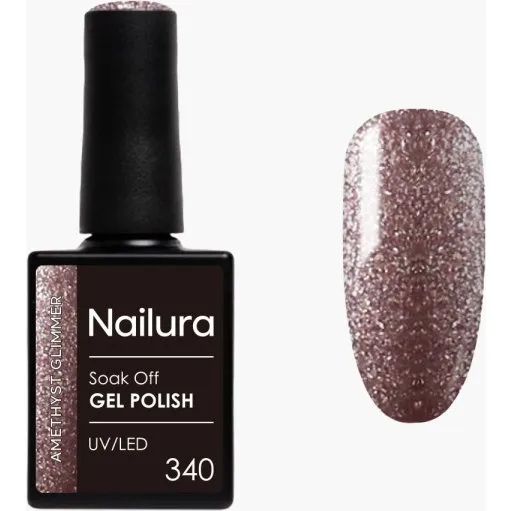 Nailura Gel Polish 340 – Amethyst Glimmer, 10 ml