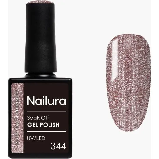 Nailura Gel Polish 344 Rose Gold Shimmer 10 ml