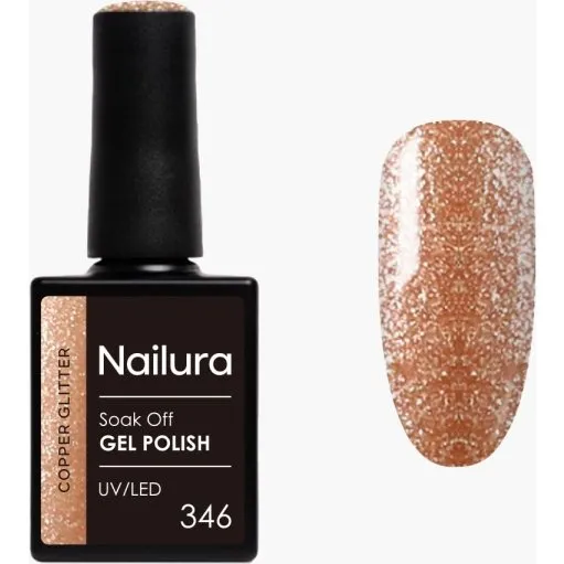 Nailura Gel Polish 346 Copper Glitter 10 ml
