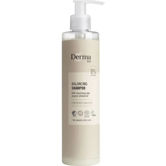 Derma Eco Shampoo 250 ml – Mild økologisk shampoo med mandelolie og aloe vera