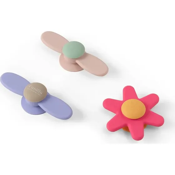 Vanilla COPENHAGEN Baby Spinners med Sugekop - 3-pak - Pink