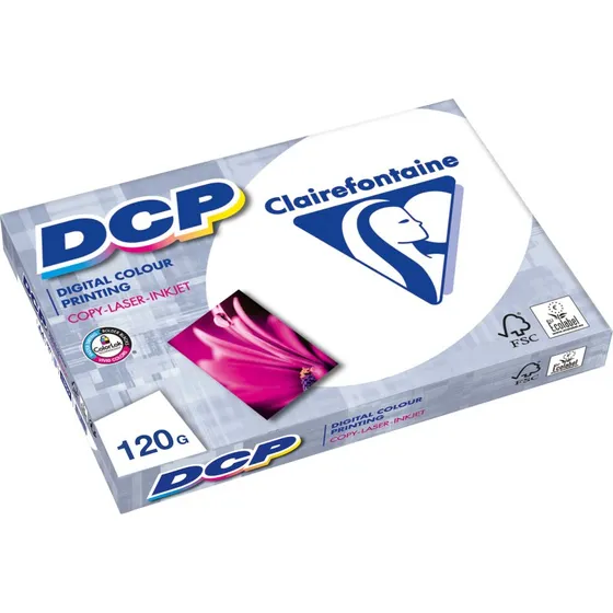 Clairefontaine DCP A4 120 g, 250 ark hvidt kopipapir