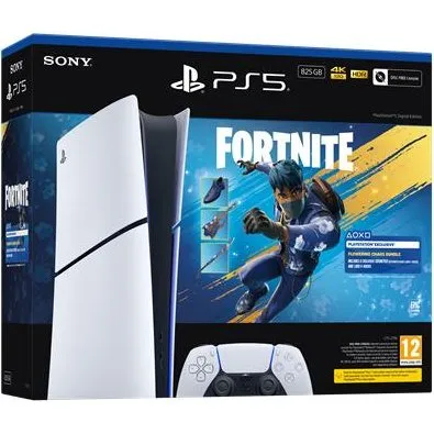 Sony PlayStation 5 Digital Edition - Fortnite Flowering Chaos Bundle 825 GB Sort/Hvid