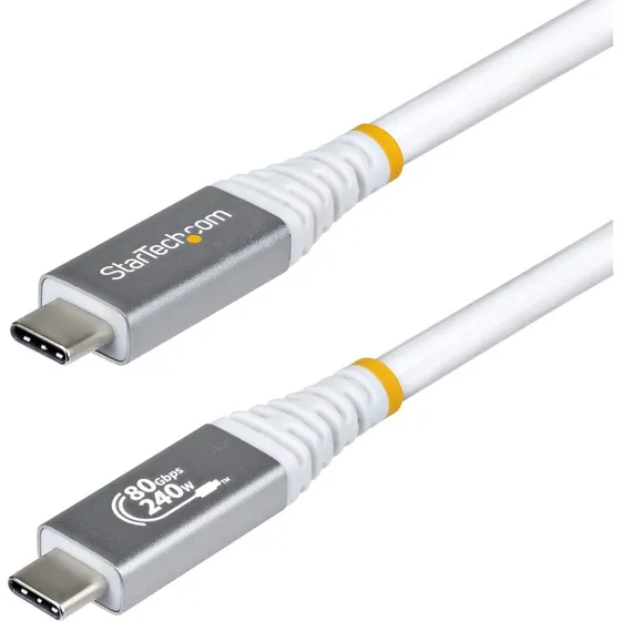 StarTech.com USB-C til USB-C 1,5m Hvid, USB4 Gen 4x2, 80 Gbit/sek.