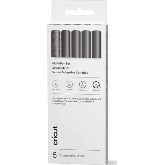 Cricut Multi Pen - Fineliner og marker sæt, sort