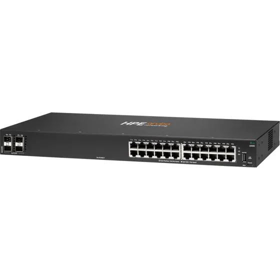 HPE Aruba CX 6000 24p 1G Switch med 4x SFP