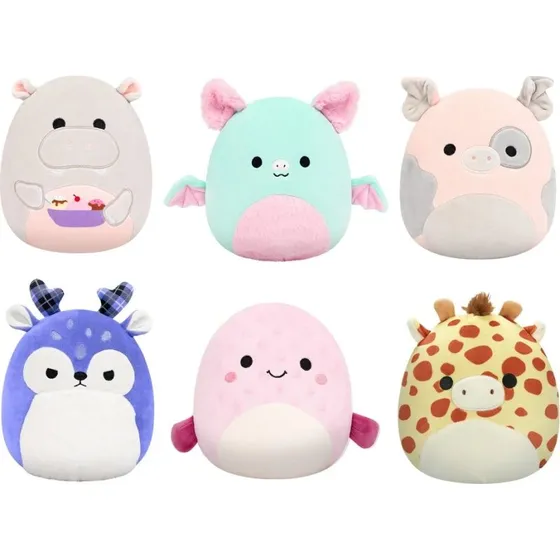 Squishmallows 19 cm - Blød, farvefuld krammedyr