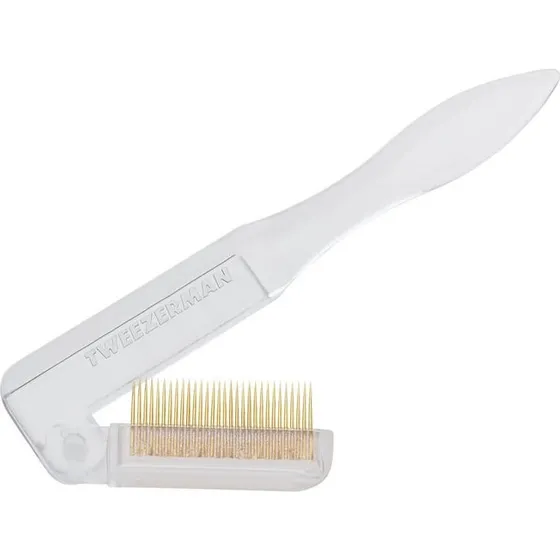 Tweezerman Folding Ilashcomb, Guldbelagt