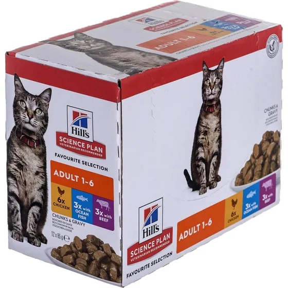 Hill's Science Plan Feline Adult Multipack 12x85g