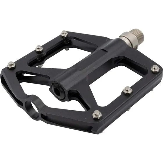 Bike Attitude Flat Pedal CNC - alu platform med Cr-Mo aksel, sort