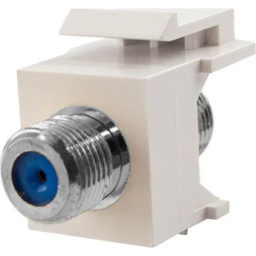 Simply45 F-Connector Keystone, 3GHz, 75 Ohm, hvid
