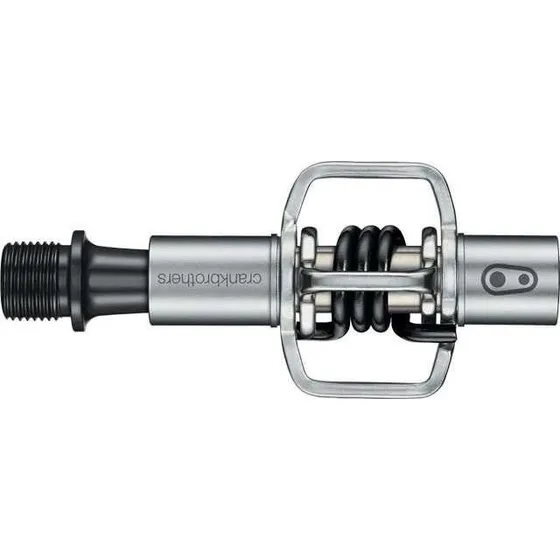 Crankbrothers Eggbeater 1 cykelpedaler, sølv/sort (inkl. klodser)