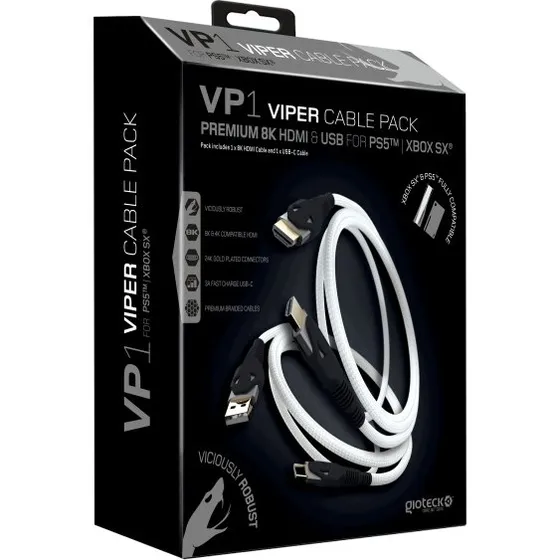 Gioteck Viper Premium HDMI 2.1 & USB-C Kabelpakke