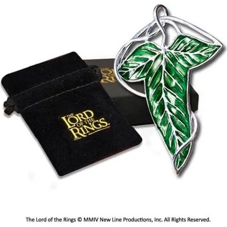 Noble Collection Replika - Lorien-blad Broche - Grøn Emalje