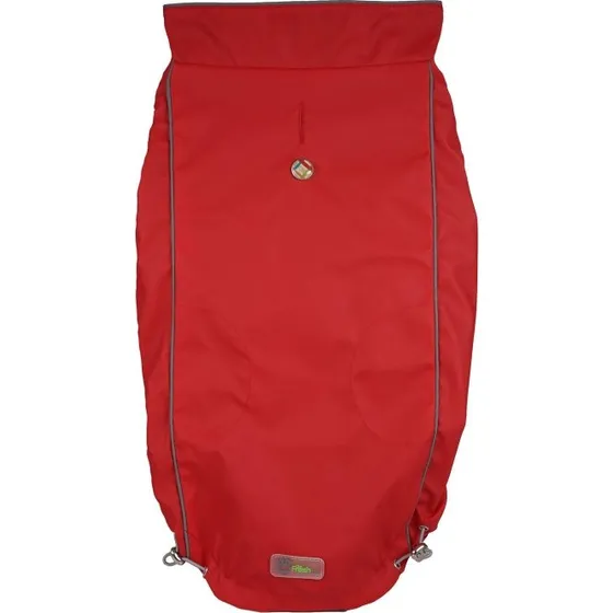 Go Fresh Pet Vendbar Regnjakke Rød XS 29 cm