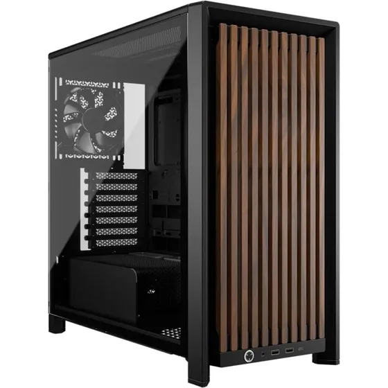 Corsair 4000D RS Wood Midi-tower, sort med træfront