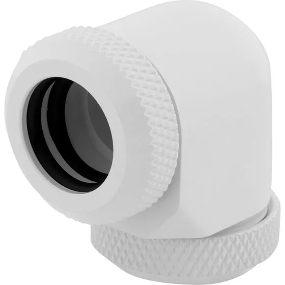 Corsair Hydro X Series XF Hardline 90° 12mm OD Vinklet Fitting 2-pack Hvid