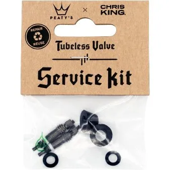 Peaty's x Chris King Tubeless Ventil Servicekit – sort