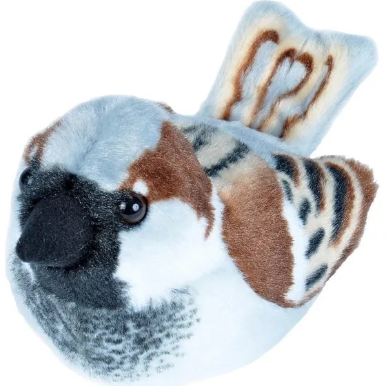 Wild Republic Bamse Bird med Lyd 18 cm Gråspurv