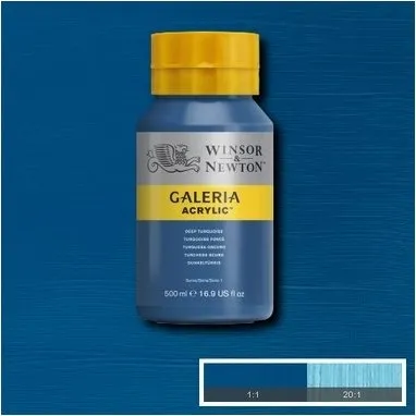 WINSOR Galeria Acrylic 500ml Deep Turquoise 232