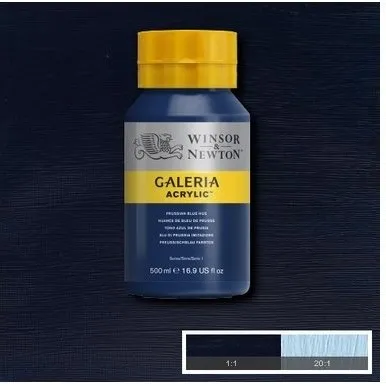 WINSOR Galeria Acrylic 500ml Prussian Blue Hue 541