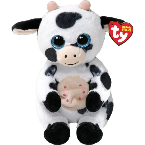 TY Herdly Cow Beanie Bellies - Blød hoppebold til leg og hygge