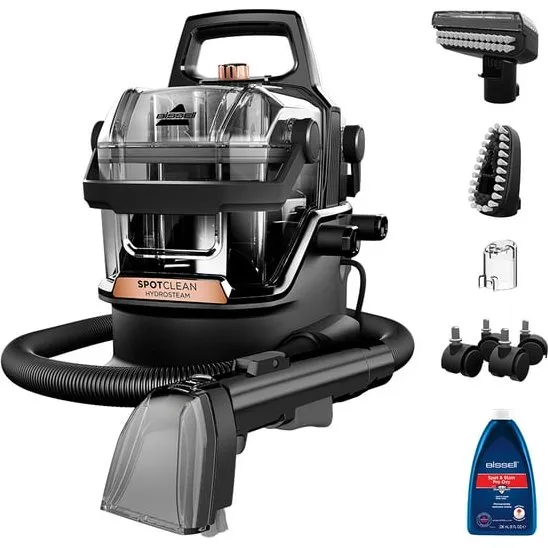 Bissell SpotClean HydroSteam Pro 1,9 L Cylinderdamp, Sort/Kobber, 1000 W
